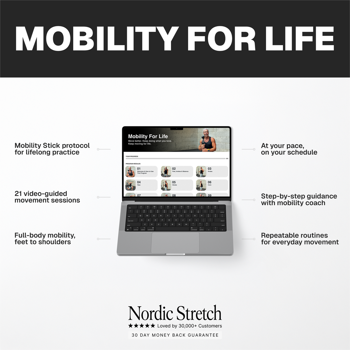 Nordic Mobility Stick (+Free Mobility Routine)